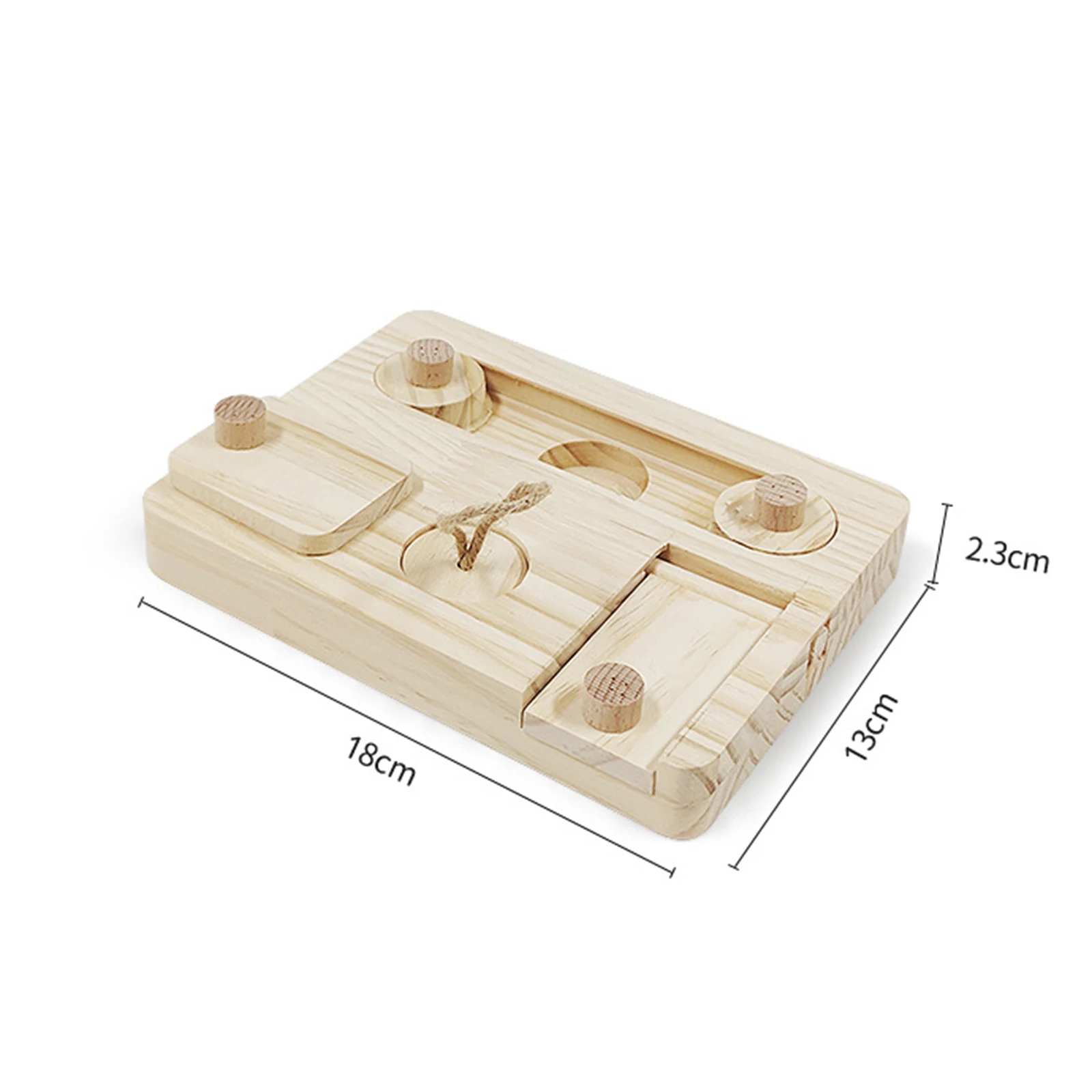 Wooden Enrichment Foraging Toy Chew Toys Funny Puzzle Game Feeding Toys for Bunny Hamster Chinchilla Small Pet Rabbit