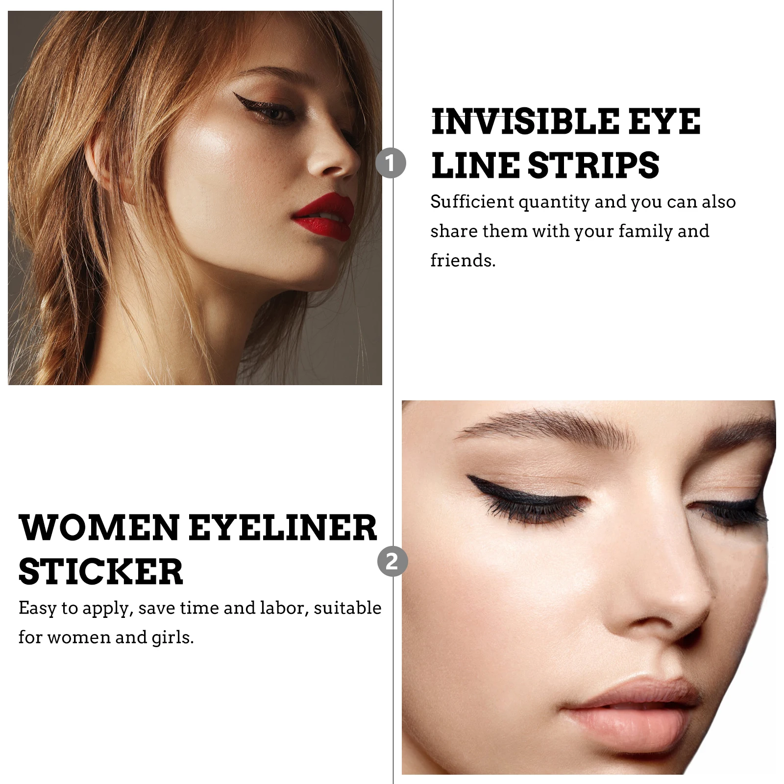 

36 Pairs Double Eyelid Stickers Liquid Eyeliner Tape Waterproof Luminous Easy Apply Women Girls Thin Invisible Eye Makeup