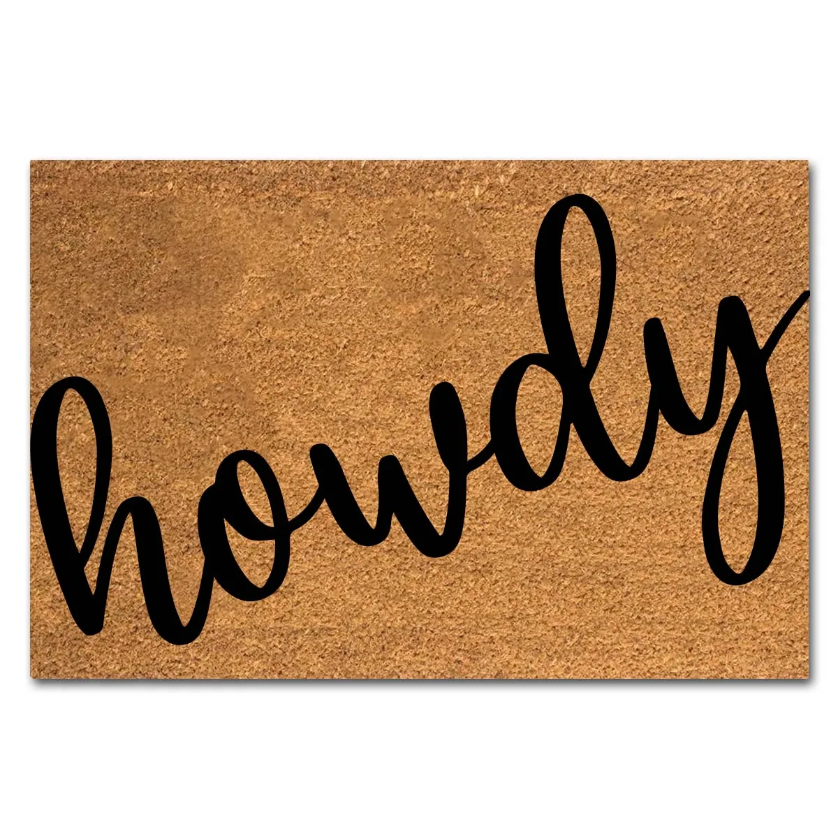 

Funny Coir Doormat Howdy Hello Texan Welcome Front Porch Decor Doormat For The Entrance Way Personalized Rugs PVC Backing