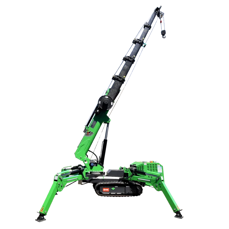 Compact 3T and Rugged 12T Spider Crane Crawler Lift for Indoor Finishing or Heavy Duty Port Logistics Operations