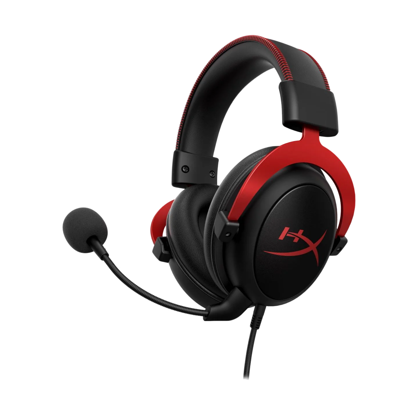 سماعة رأس للألعاب HyperX Cloud II، لاسلكية وسلكية، وردي، فوق الأذن، إلغاء الضوضاء، سماعات رأس للألعاب عالية الجودة