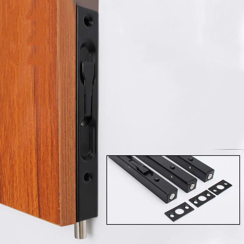 Stainless steel concealed door bolt 4/6/8/10 inch security latch sliding door lock bathroom bolt dustproof fittings