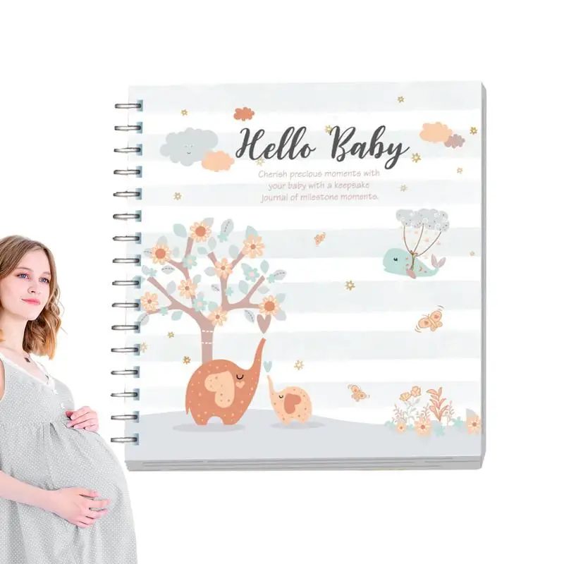 Baby Daily Log Book Baby Log Book Daily Tracker Portable Record Book Album Illustrated Keepsake Journal Pages Developmental