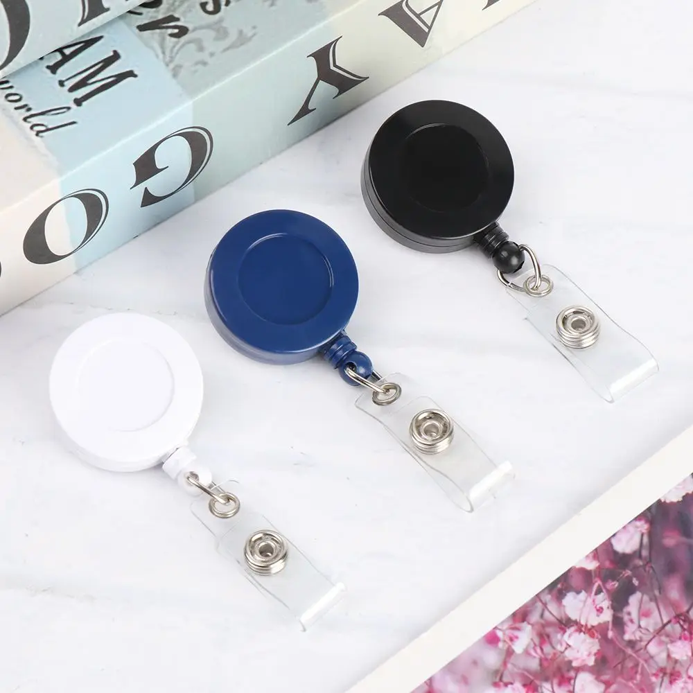 1pc High Quality Retractable Office Supplies Badge Holder Lanyards Key Ring Nurse ID Name Card