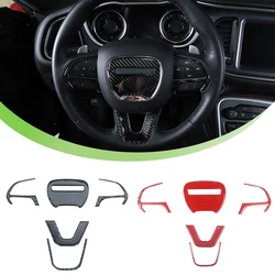 Car Steering Wheel Decoration Cover Trim Protector for Dodge Challenger 2015-2018 2019 2020 2021 2022 2023 Interior Accessories