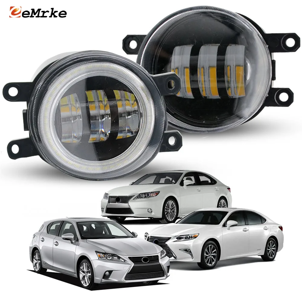 

Пара светодиодных линз противотуманных фар для Lexus Ct200h 14-22 ES200 ES250 ES350 ES300h 2013-2018 Angel Eye DRL PTF дневного света ближнего света