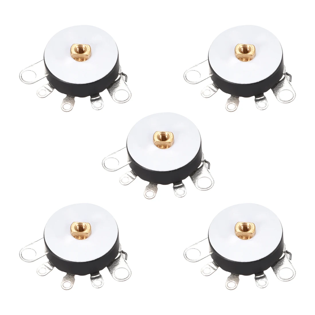 Uxcell Carbon Film Potentiometer Wheel Variable Resistors Single Turn Rotar Round Shaft to control Electrical devices 10/50K