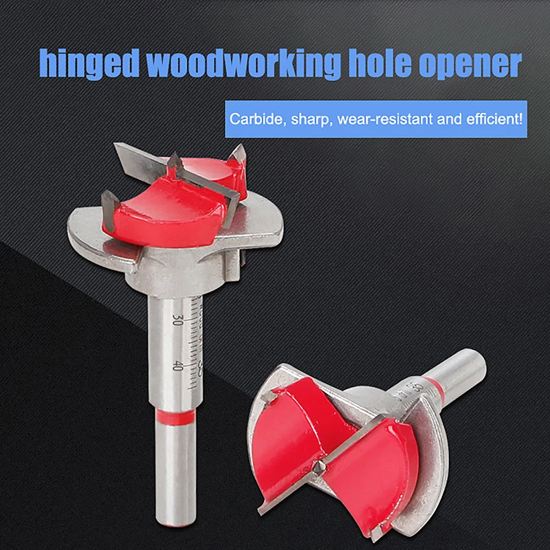 

Drill Bit Diameter 35mm Carbide Hinge Hole Drill Bit Flat Wing Drill Hinge Reamer Adjustable Quickly Hole Puncher