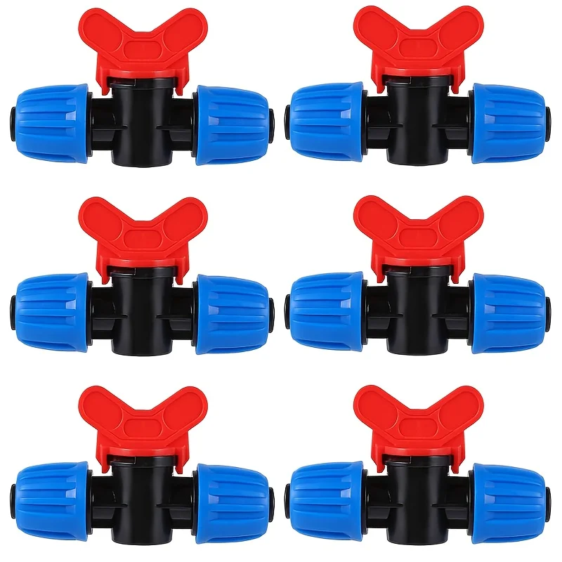6 item1/2inch drip irrigation pipe control valve，16mmDrip irrigation shut-off valve drip irrigation accessories are suitable for