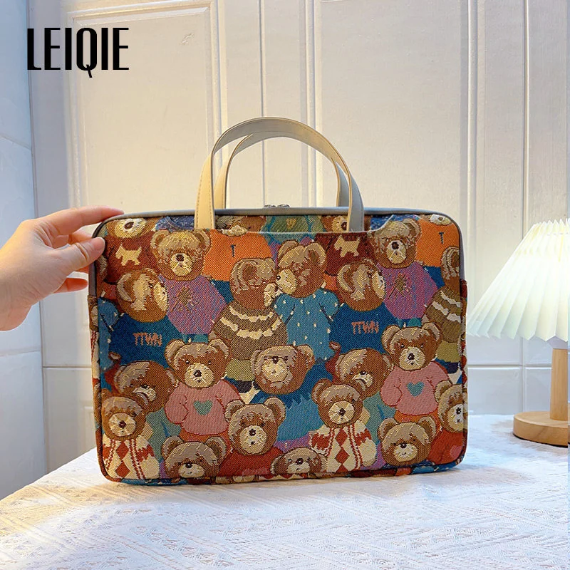 2026Laptop Sleeve Bag 14 15.6 inch Handle Bag Notebook Computer Protective Case For HP Dell Macbook Ultrabook Travel Pattern