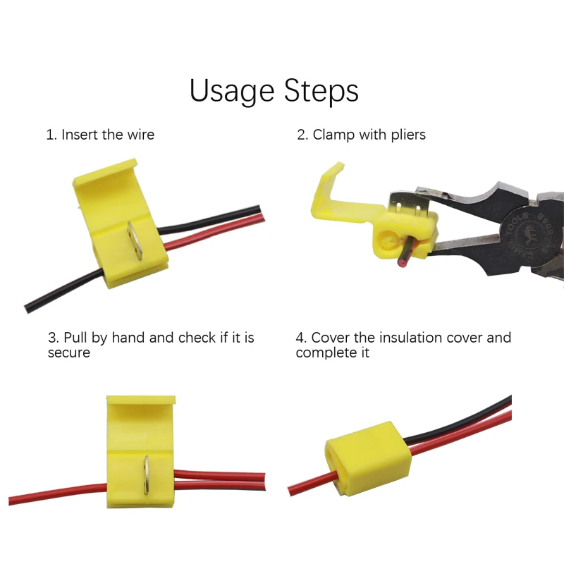 【30-10PCS】5V-220V Line Connector 10-24A Terminal Joint Quick Connection Clip Wire Crimp Splitter Lip Break Clamp
