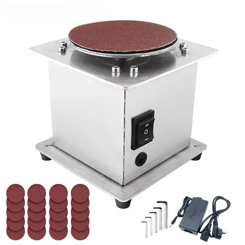 220V with 7 Variable Speed Electric Edge Sharpener Self-adhesive Sanding Roller Benchtop Grinding Machine Mini Bench Disc Sander