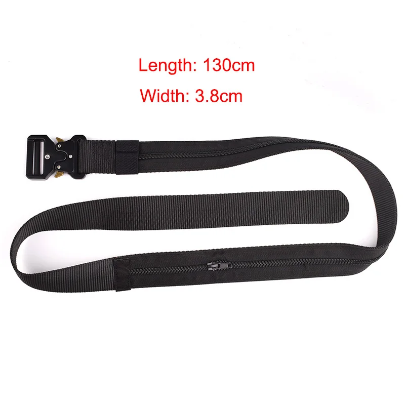 Zipper Cash Anti-Theft Belts Wallet For Men Women Secret Pocket Waist Strap Travel Safety Money Belt Tactical Hidden Cash Belts