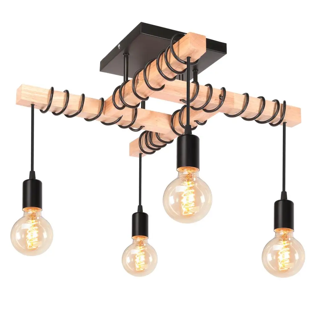 

Vintage Industrial Wood Chandelier Lighting Ceiling Chandeliers Light For Dining Living Room Bedroom Kitchen Indoor Lighting