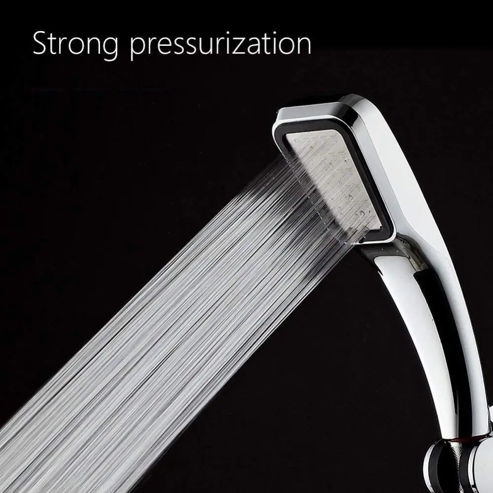 1Pcs Silver/Orange Handheld Shower Head High Pressure 300 Hole Water Saving Showerhead Rainfall Bathroom Bath Nozzle Filter