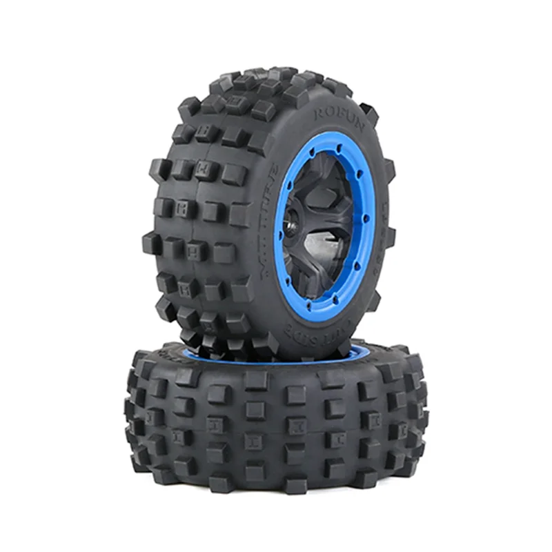 A45F-Off-Road Car Rear Tyres For 1/5 HPI ROFUN BAHA ROVAN KM BAJA 5T/5SC/5FT Rc Car  Parts 195X80mm