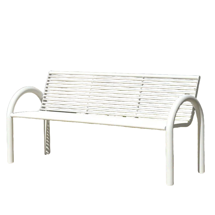 Factory Custom Wrought Iron Furniture Luxury Outdoor Bench For Park School Campus Hotel Garden Terrace Villa