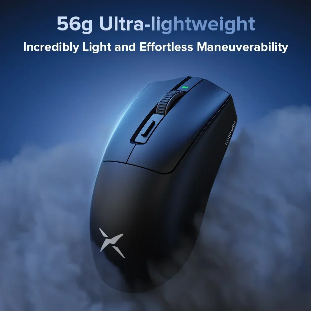 Delux M600 Series Wireless Gaming Mouse 52g Lightweight 2.4G Dual Mode Connection 26000DPI Macro Rechargeable Mice for PC Gamer