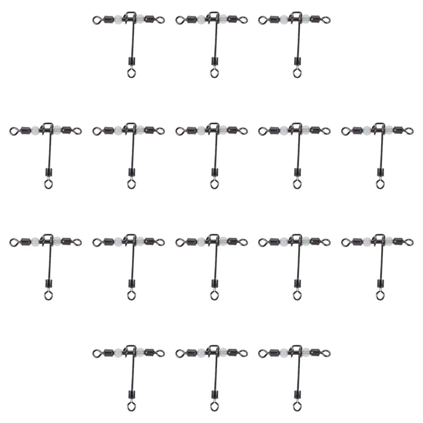 

20 Pcs Fork Ring Connector Rolling Swivel Fishing Tackle Cross-line Swivels Luminous Heavy Duty