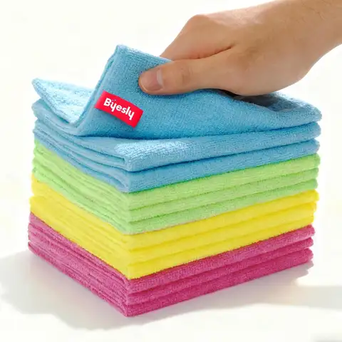Pack of 5 Reusable Cleaning Towels – Super Absorbent Microfiber Rags for Kitchen Stove, Grease & Daily Housework
