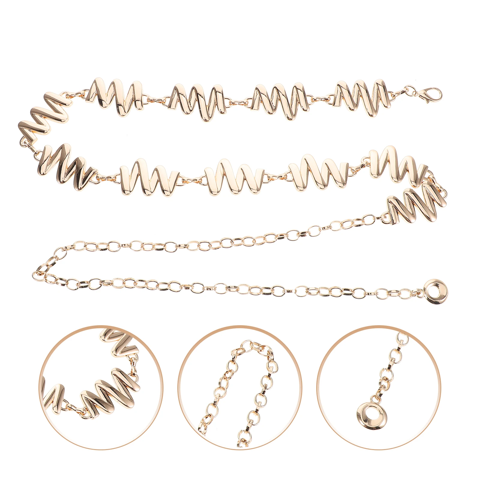 

Metal Waist Chain Body Chains for Women Belly The Belt Texture Jewelry Belts Miss