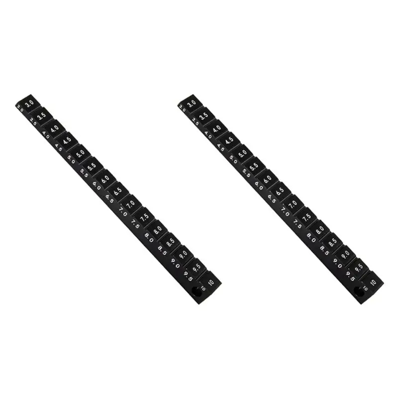 A63T-2X Adjustable Ruler Adjusting RC Car Ride Height 3-10Mm & Wheel Rim Camber Tools RC Car Part Black