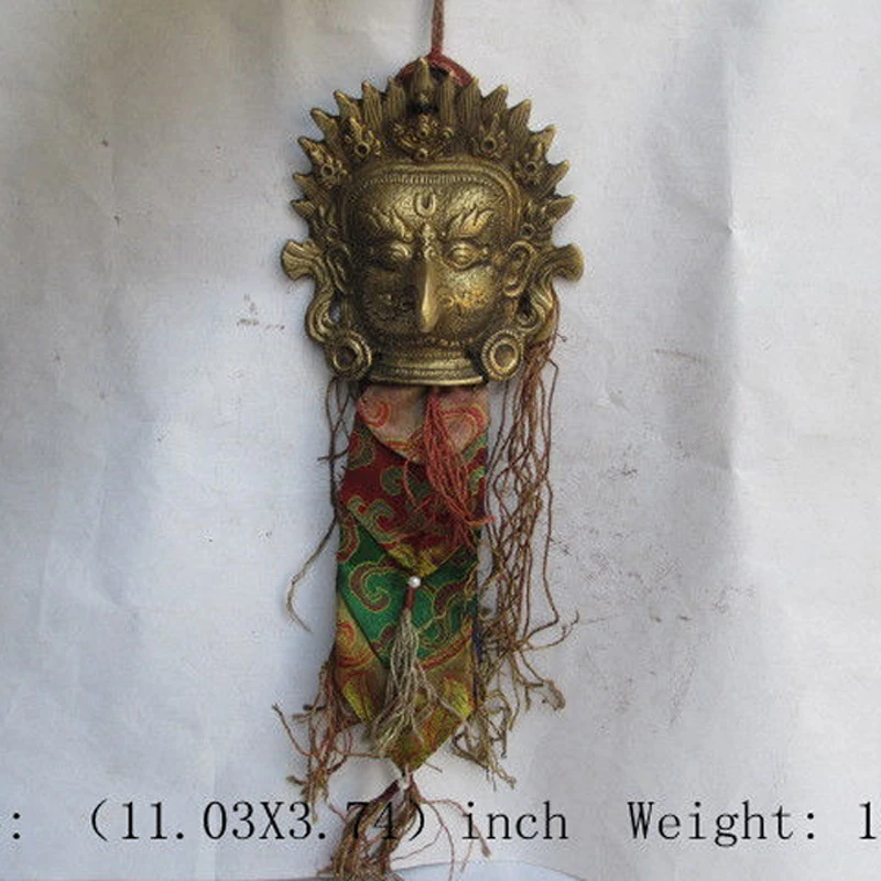 

China's Tibet copper eagle head hanging sculpture to ward off bad luck