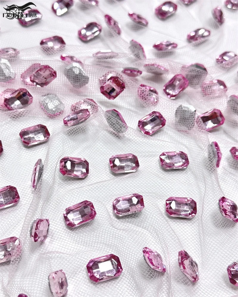 

Кружево Madison 2026: Роскошное нигерийское кружево ручной работы с камнями, африканское кружево, французская сетка для свадебного платья, 10мм*14мм