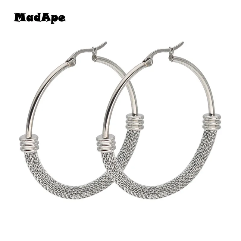 MadApe Silver Color/gold Color 316 Stainless Steel Jewelry Earrings Fashion Wild Female Earring Size Selection Hot Classic