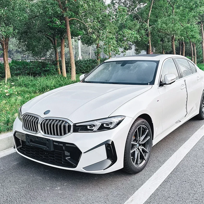 Car Front Bumper Splitter Side Spoiler Air Vent Body Kits Trim ABS Black For BMW 3 Series G20 G21 320 325 330 LCI M Sport 2023+