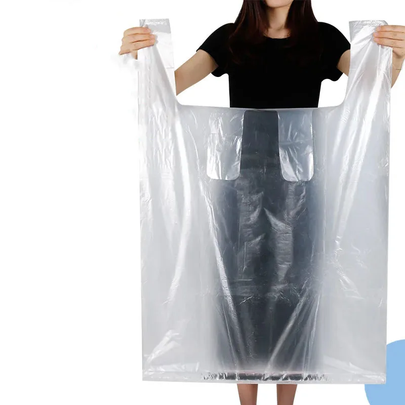 Simple Transparent Moving Packing Bag Large Capacity Home Quilt Dustproof Storage Bag HighQuality Thicken Vest Style Storage Bag