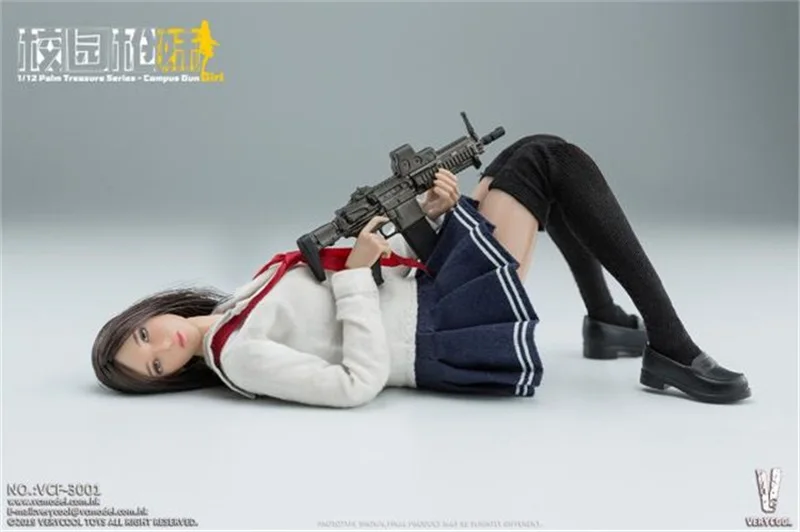 

1/12th VERYCOOL VCF-3001 Palm Treasure Series Female School Student Sniper Uniform Clothing Mini Whole Set Figure Model