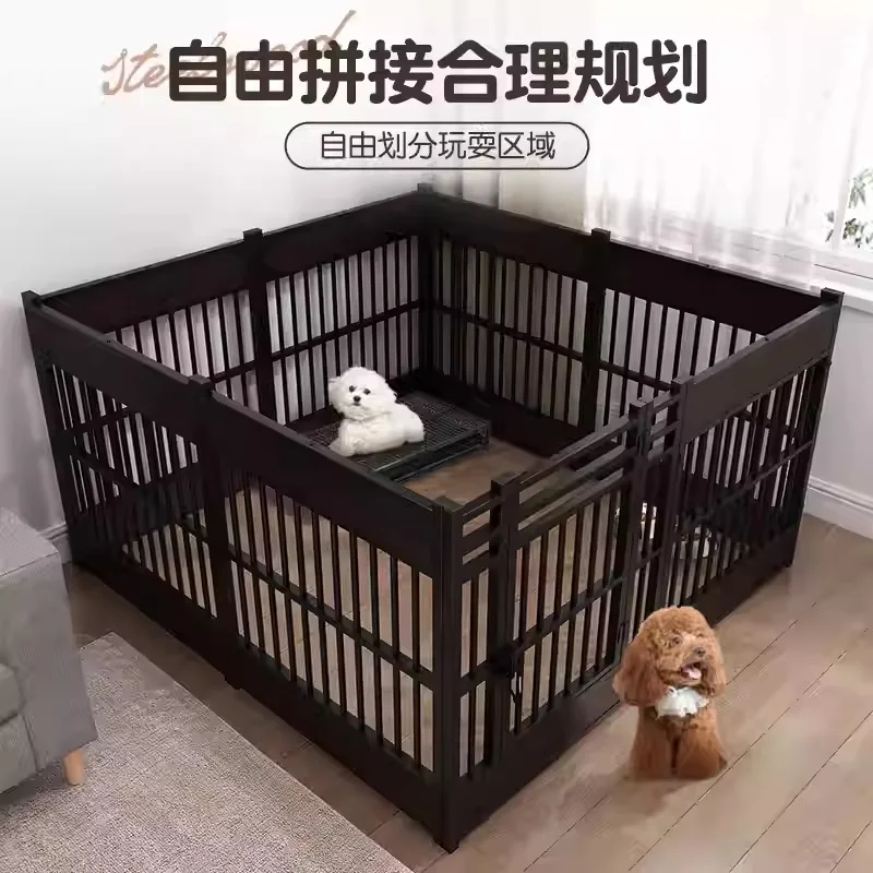 Dog fence free splicing plus high anti-jailbreak medium and large dog foldable indoor household teddy pet door fence