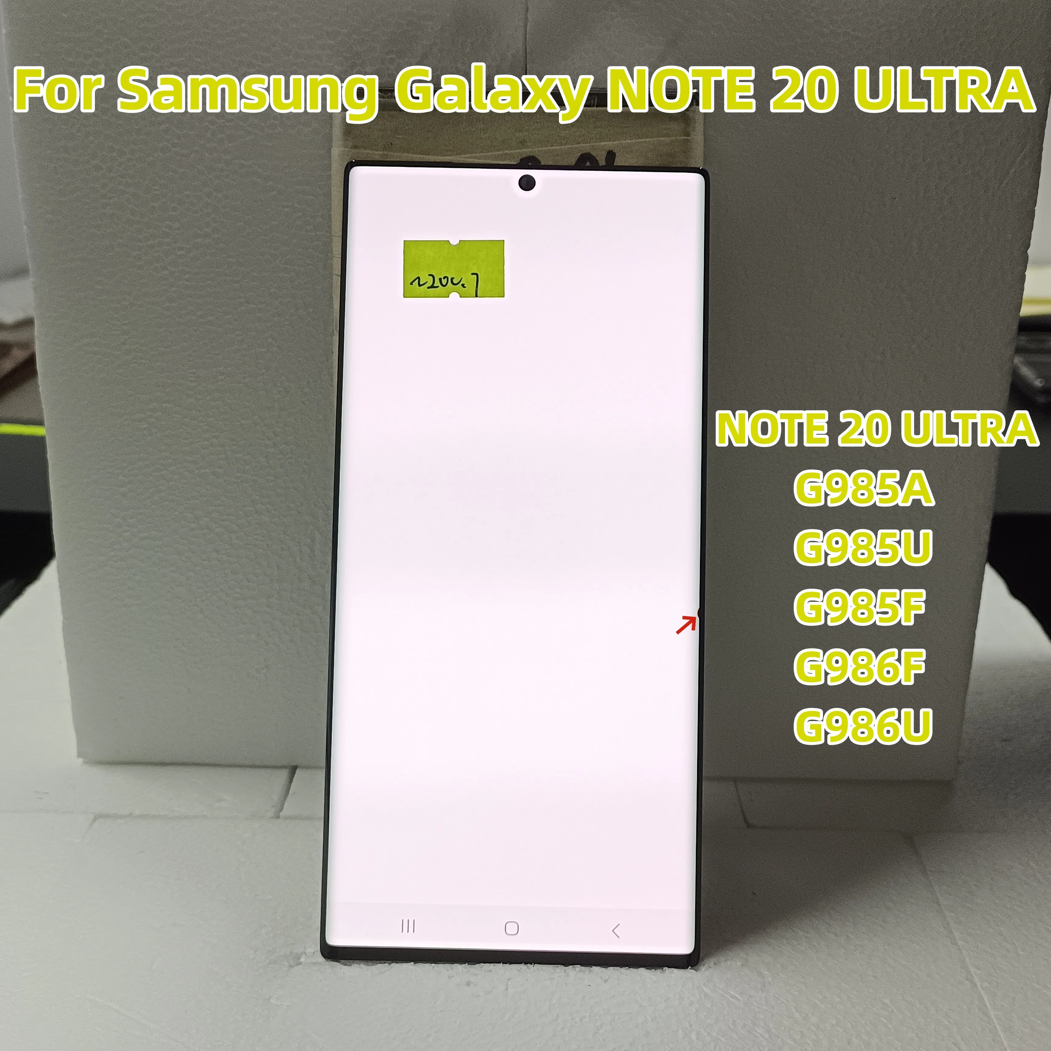 AMOLED LCDタッチスクリーンデジタイザー,Samsung Galaxy Note 20 Ultra n985 n986B用,高品質