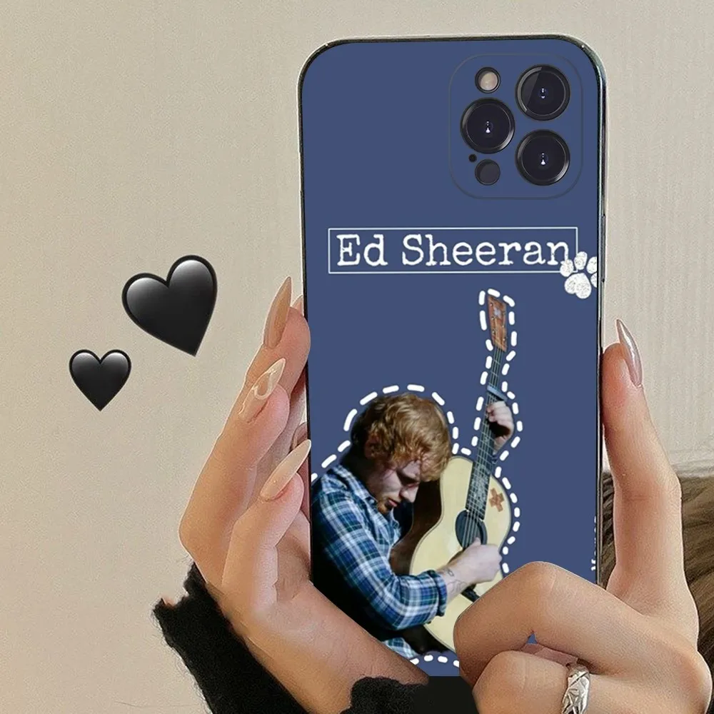 E-Ed Sheeran UK Singer Phone Case For iPhone 15 14 13 12 Mini 11 Pro XS Max X XR SE 6 7 8 Plus Soft Silicone Cover