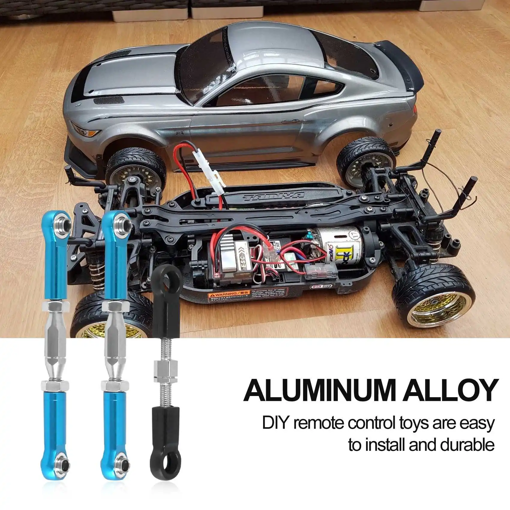 

A45F-Aluminum Alloy Ball Bearing Crank Steering Set For Tamiya TT02B TT-02B 1/10 RC Car Upgrade Parts Accessories