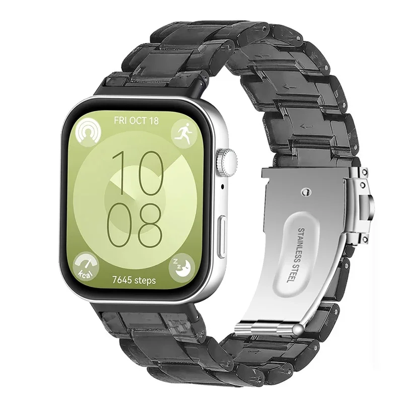 Armband für Huawei Watch Fit 3, klares Harzarmband für Huawei Watch Fit 3 Smart Watch Zubehör für Huawei Watch Fit 3 Uhrenarmband