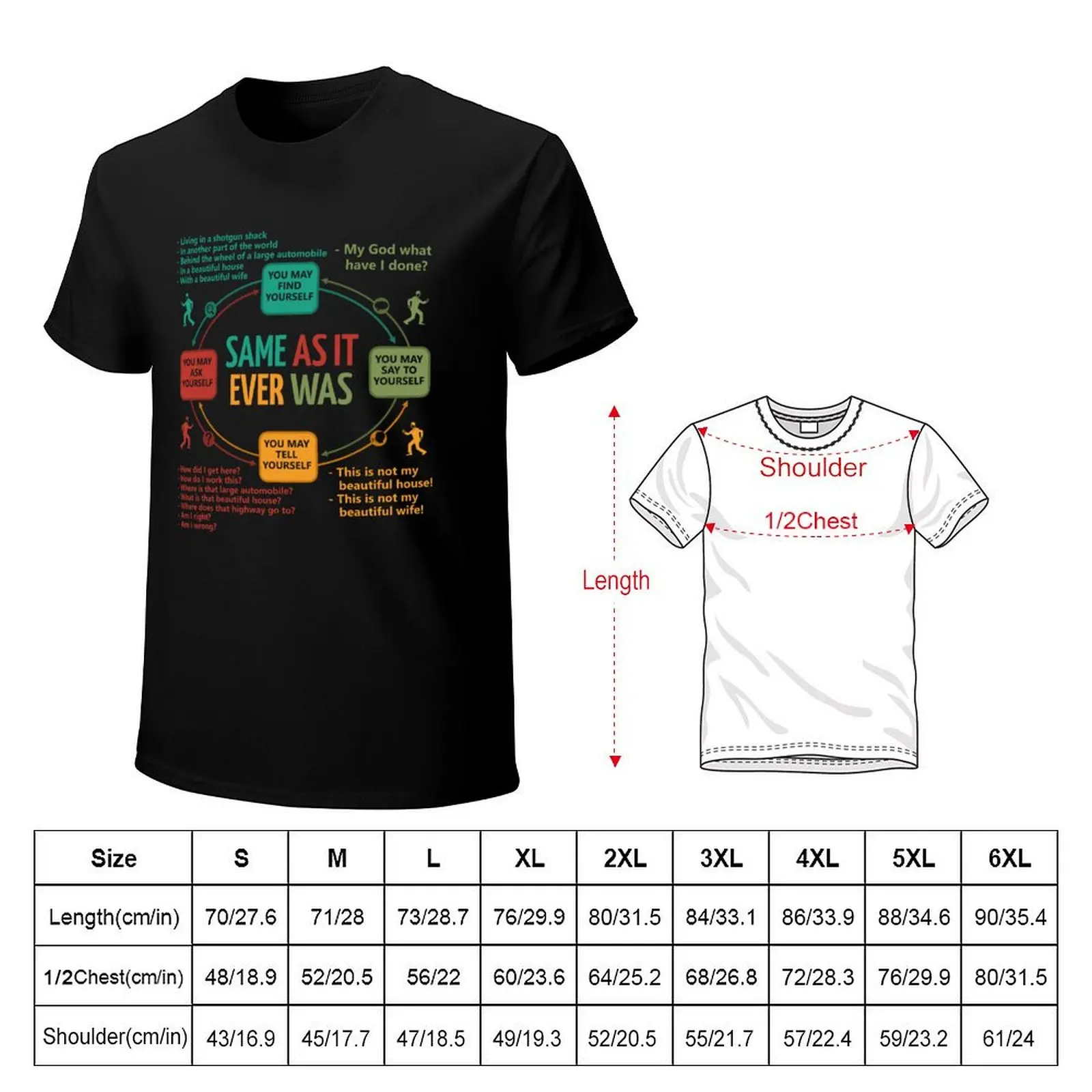 Talking Heads Once In A Lifetime Circular Flowchart T-Shirt Lightweight Print T-Shirt