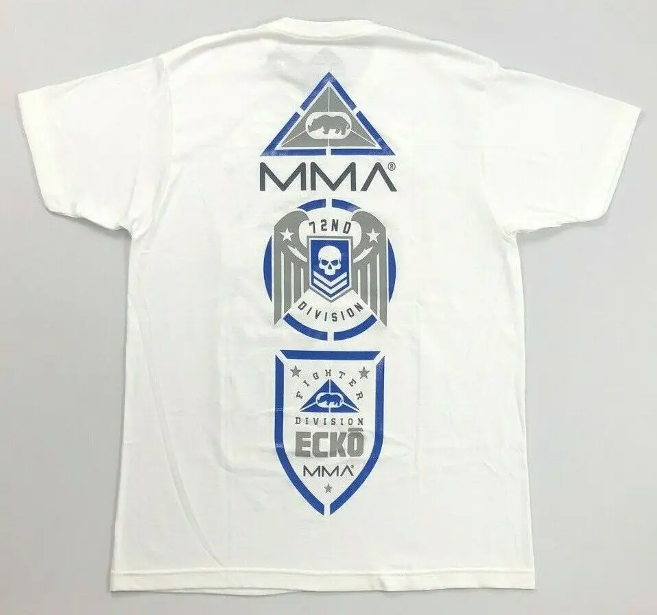 تي شيرت قطني من Ecko Unltd MMA للرجال والنساء بتصميم أمريكي عتيق كبير الحجم وأكمام قصيرة ملابس علوية للملاكمة
