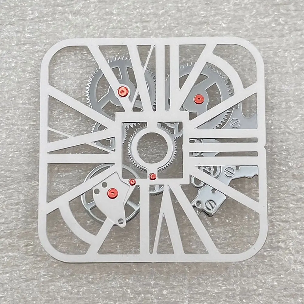 

27MM New square hollowed out dial with personality, literally no night light, suitable for NH70 NH38 movement