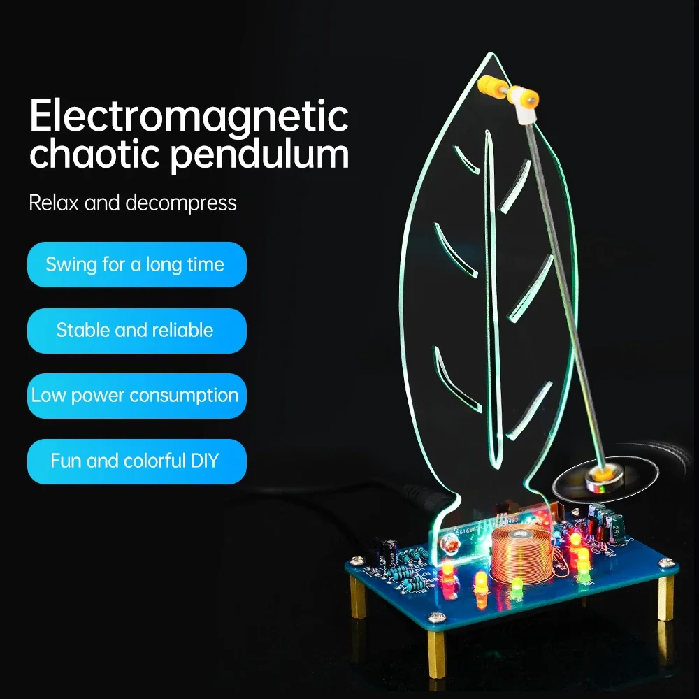 DIY Electronic Kit Electromagnetic Swinging Induction Teaching and Training Welding Practice Parts Colorful Mermaid or Leaf