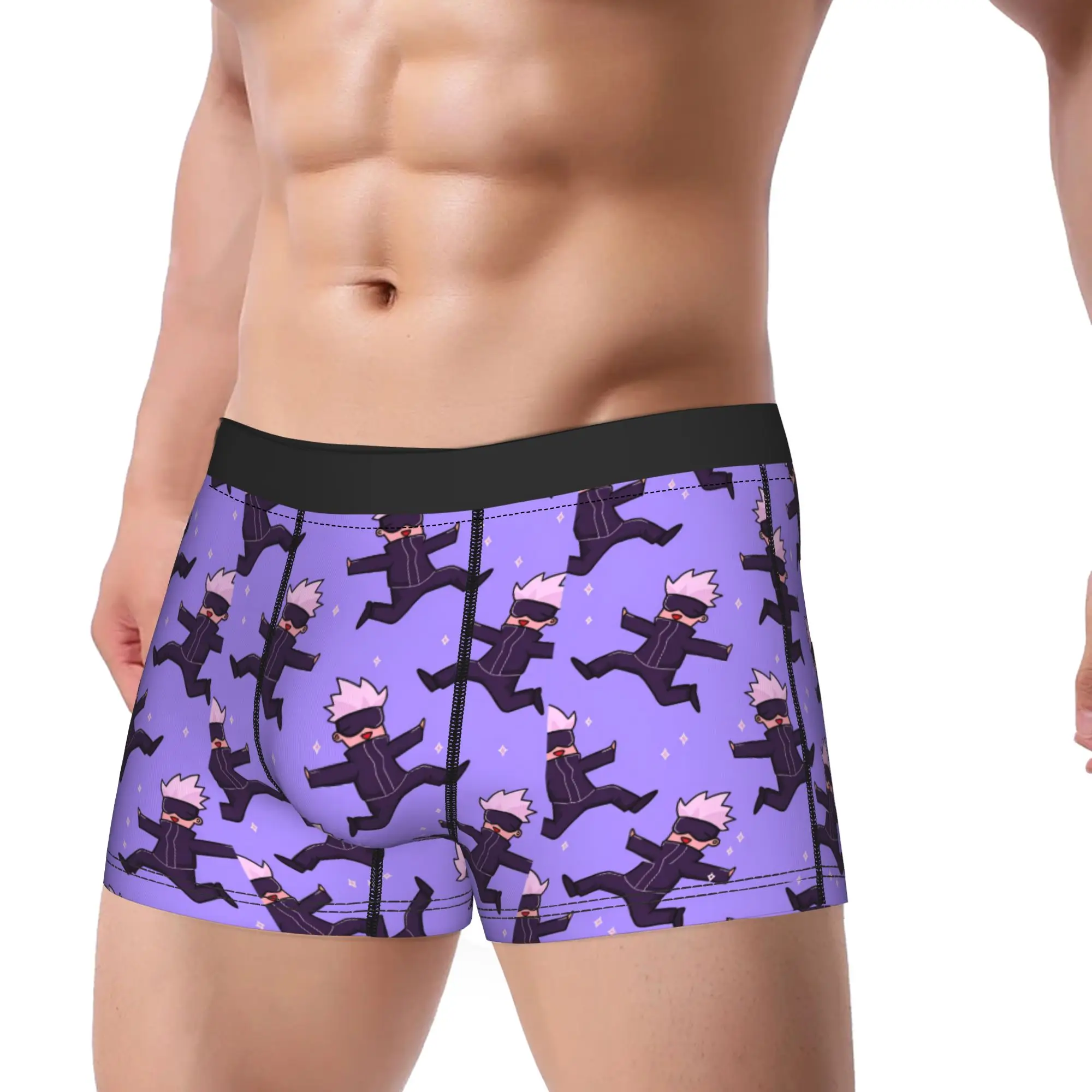 

Мужские трусы-боксеры Satoru Gojo Jujutsu Kaisen 3D с индивидуальным дизайном, сексуальные, мягкие, больших размеров, хит продаж