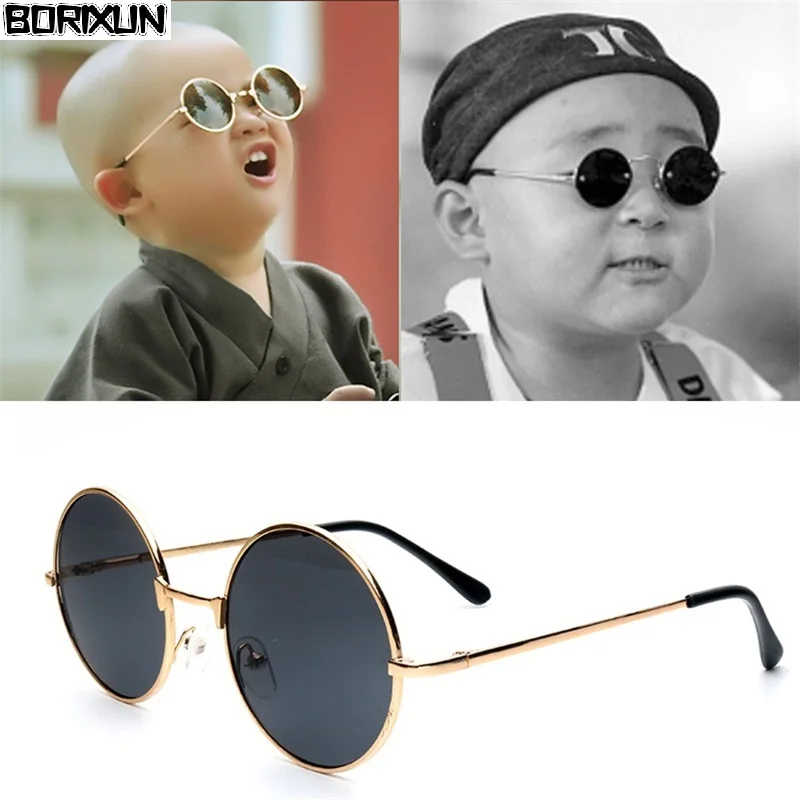 New Round Kids SunglassesVintage Cute Kids Girl Sunglasses Child Sun Glasses Round Flower Gafas Baby Children UV400 Sunglass