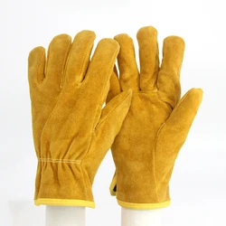 100% Split Cowhide Leather Glove Thick Thermal Extra Grip Flexible Warm for Working in Cold Weather for Men and Women