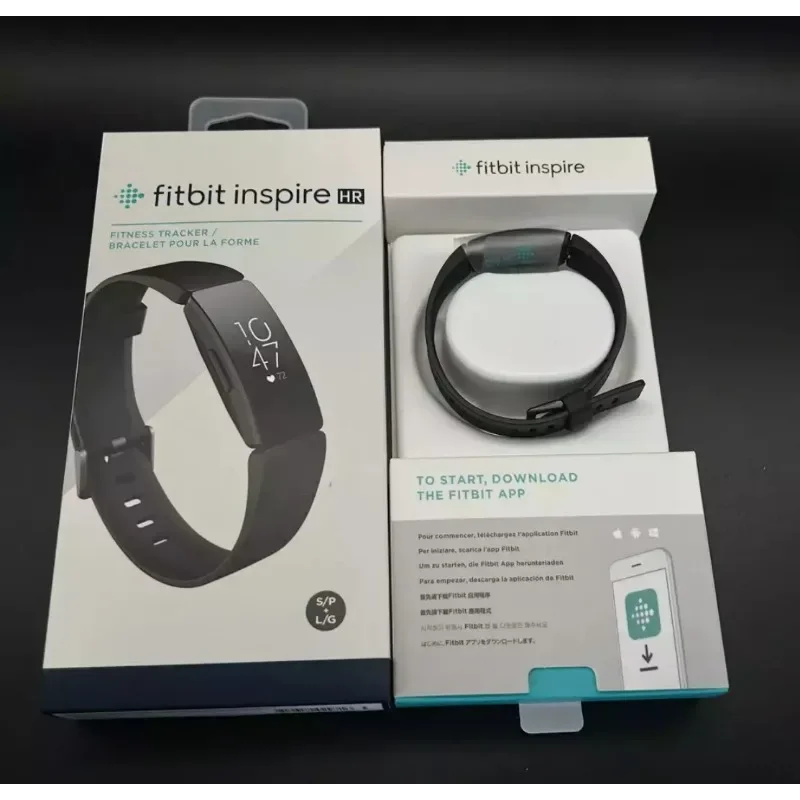 Fitbit Inspire HR 활동 트래커 및 심박수 모니터, 멀티 컬러 S + L 밴드