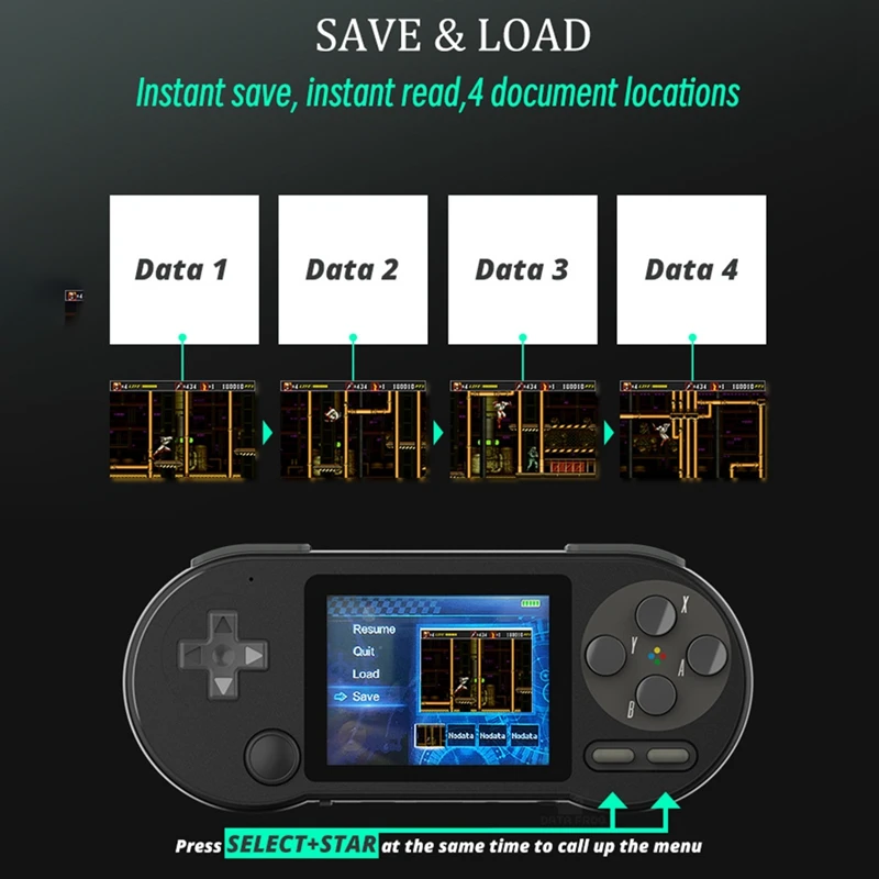 SF2000 Handheld Game Console+2PCS Handle Built-In 6000 Games Classic 3 Inch Video Game Console Support AV Output