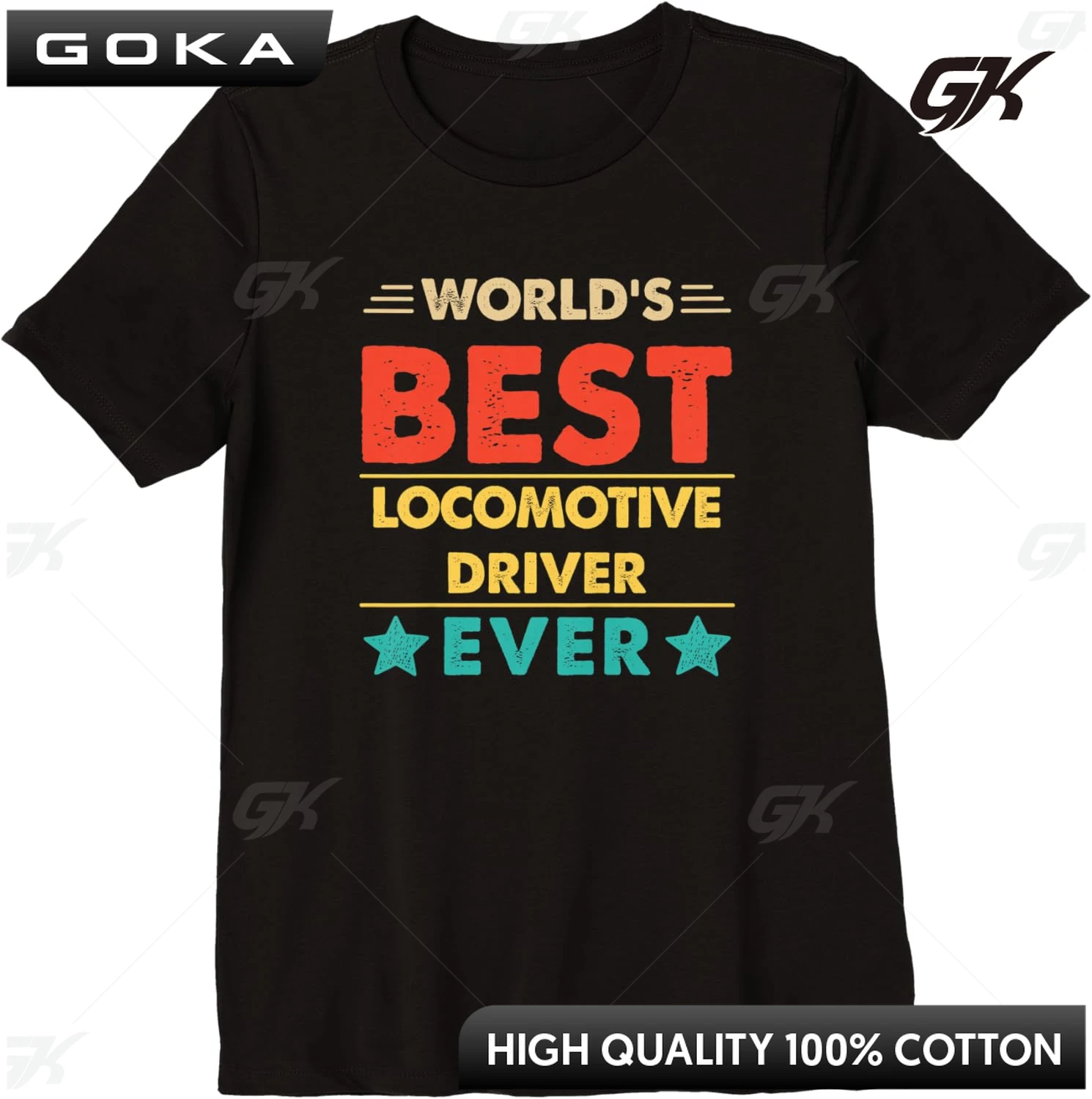 Retro World's Best Locomotive Driver Ever Premium T-Shirt T-Shirt Korean Fashion Hippie Clothes Black T-shirts for Women Tee Top