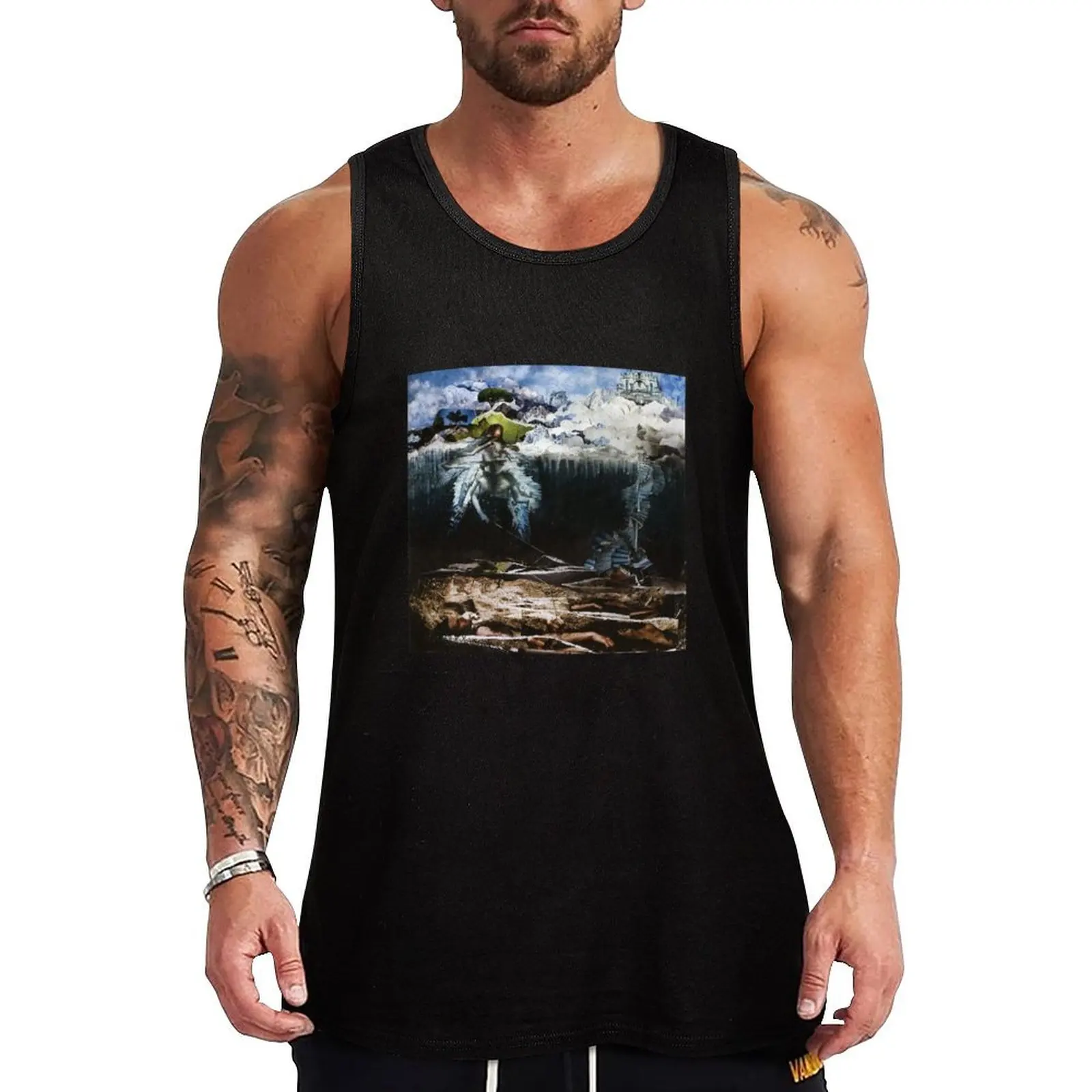 the empyrean - John Frusciante Tank Top T-shirt male t-shirts for men gym wear men