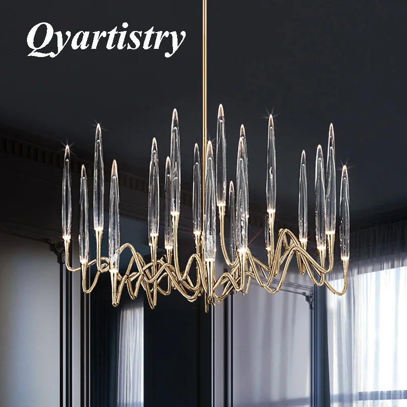 MODERN LUXURI DESIGN LED CRYSTAL CHANDELIER CANDLE CEILING HANGING LIGHTS WEDDING PENDANT LAMP FOR DINING DECOR LIGHT