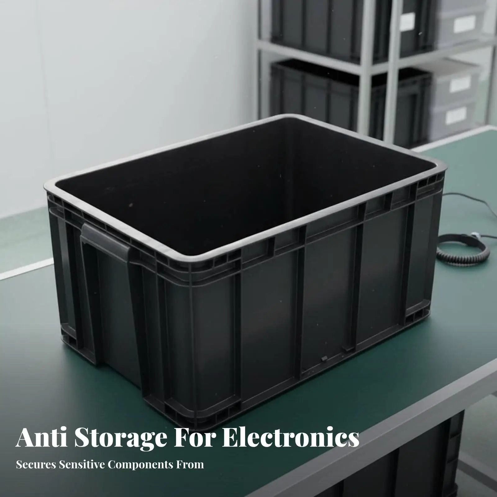 Versatile Anti Static Container for Small Electronics and Large Motherboards with Optional Divider Slots